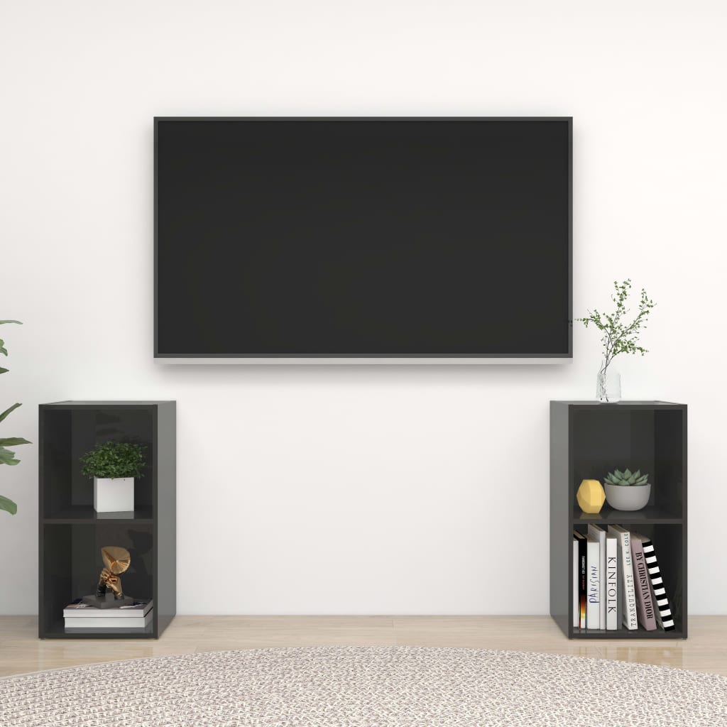 Tv-Skåp 2 St 72X35X36,5 Cm Konstruerat Trä