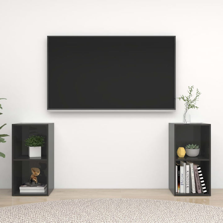 Tv-Skåp 2 St 72X35X36,5 Cm Konstruerat Trä