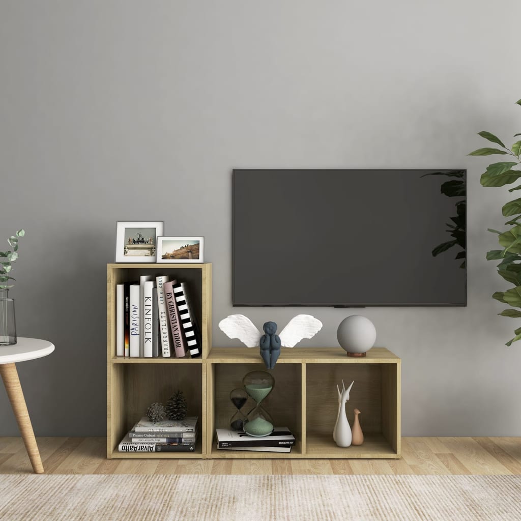 Tv-Skåp 2 St 72X35X36,5 Cm Konstruerat Trä