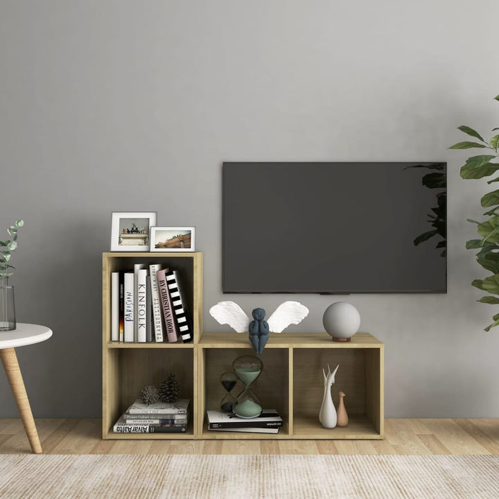 Tv-Skåp 2 St 72X35X36,5 Cm Konstruerat Trä