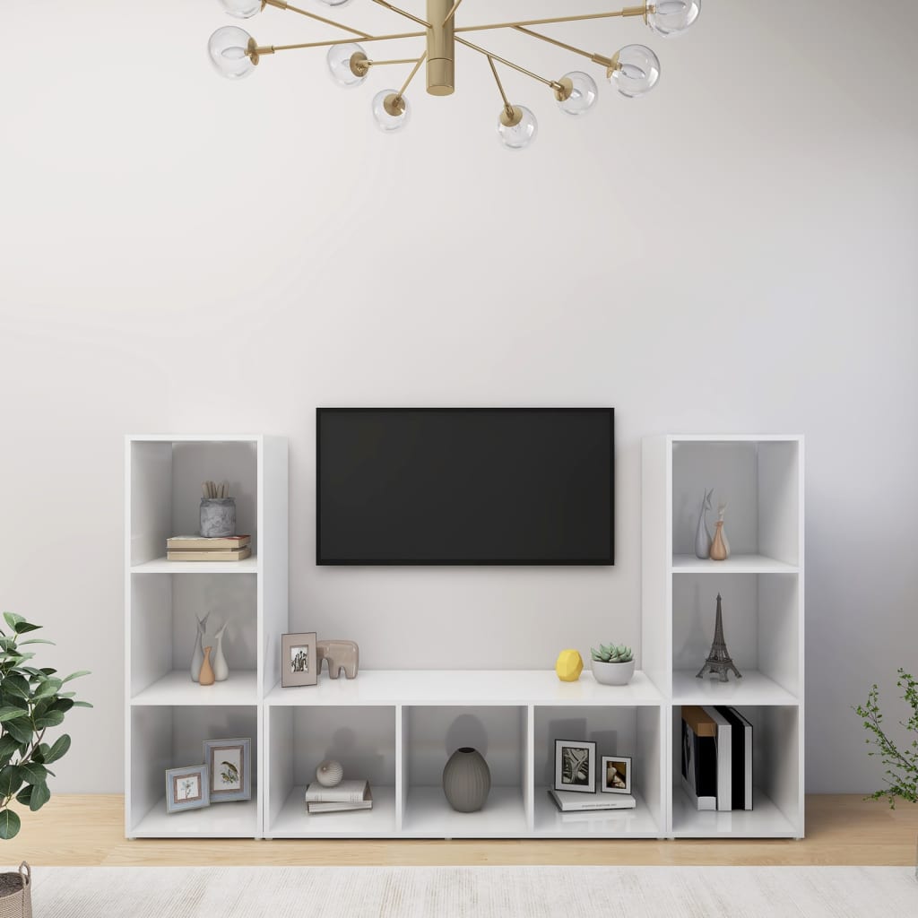 | Tv-Skåp | 3 Pcs 37 X 35 X 107.5 Cm