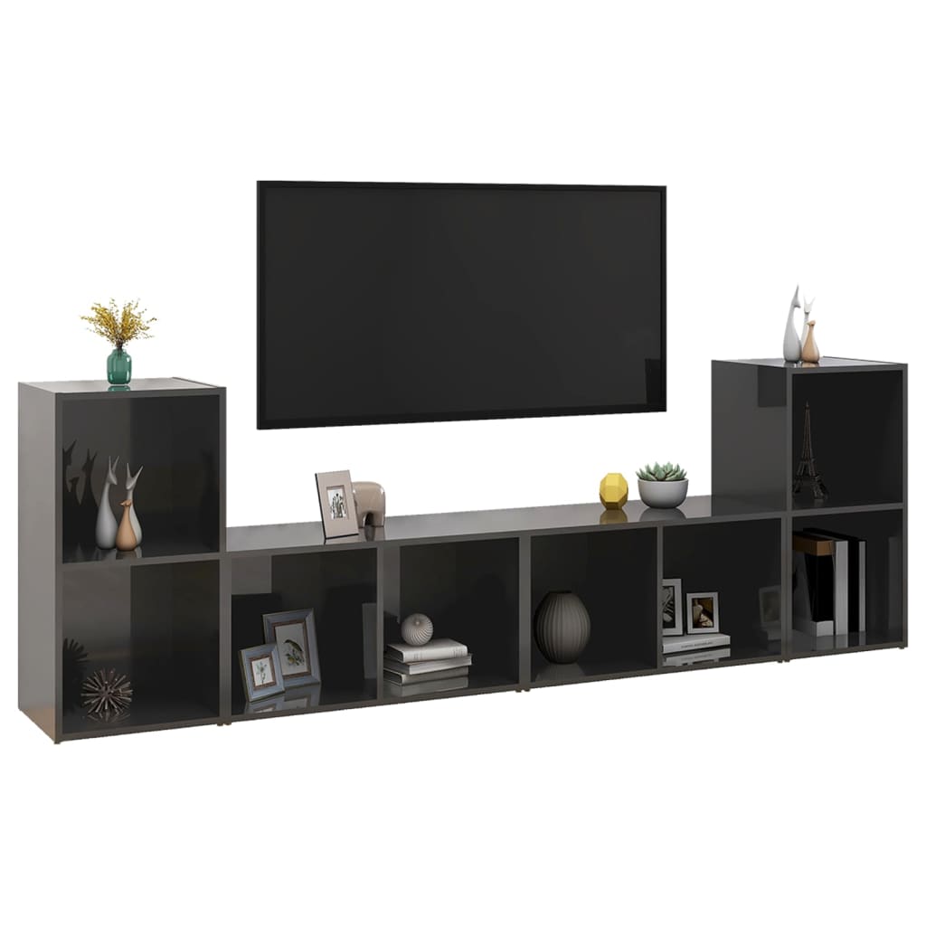 Tv-Skåp 4 St 72X35X36,5 Cm Konstruerat Trä