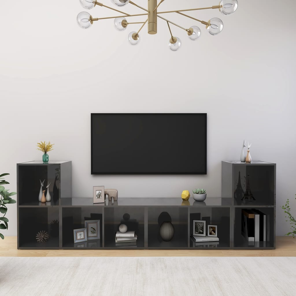Tv-Skåp 4 St 72X35X36,5 Cm Konstruerat Trä