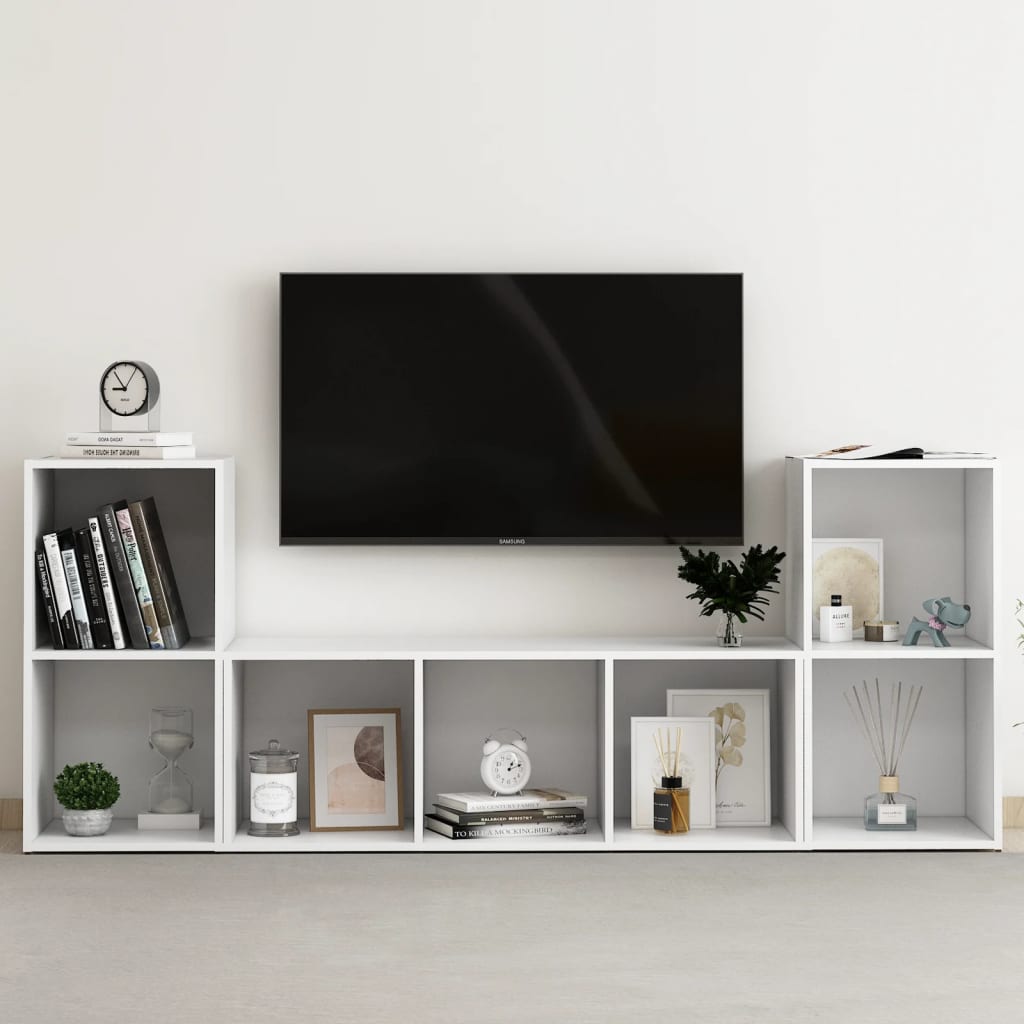 Tv-Skåp 3 Delar Konstruerat Trä