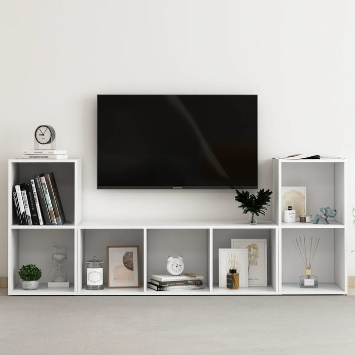 Tv-Skåp 3 Delar Konstruerat Trä
