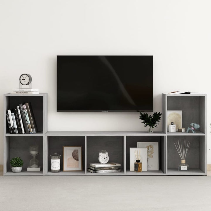 Tv-Skåp 3 Delar Konstruerat Trä