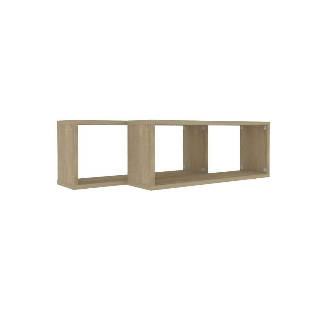 Vägghyllor 2 St Sonoma-Ek 60X15X23Cm Konstruerat Trä