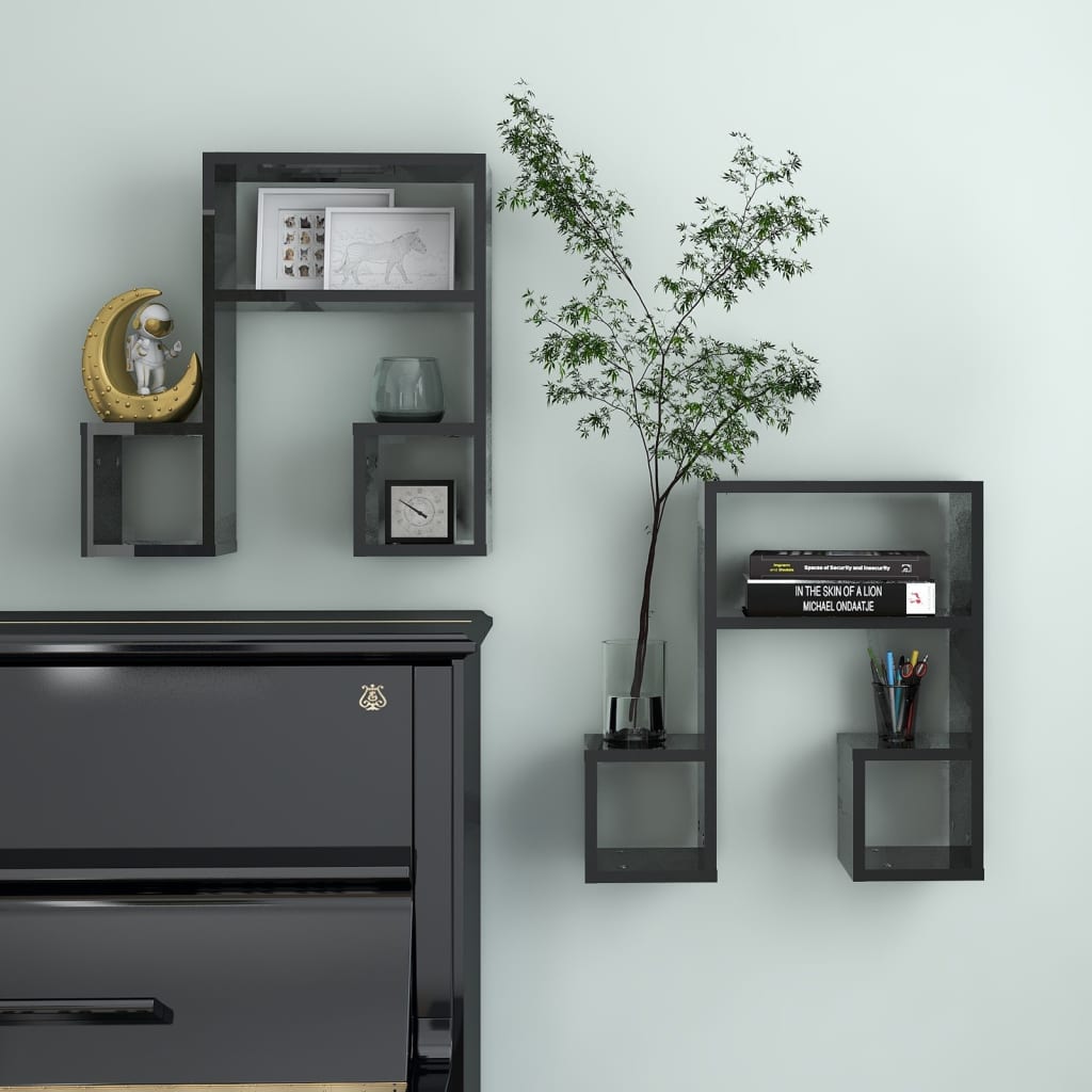 Vägghyllor 2 St 50X15X50 Cm Konstruerat Trä