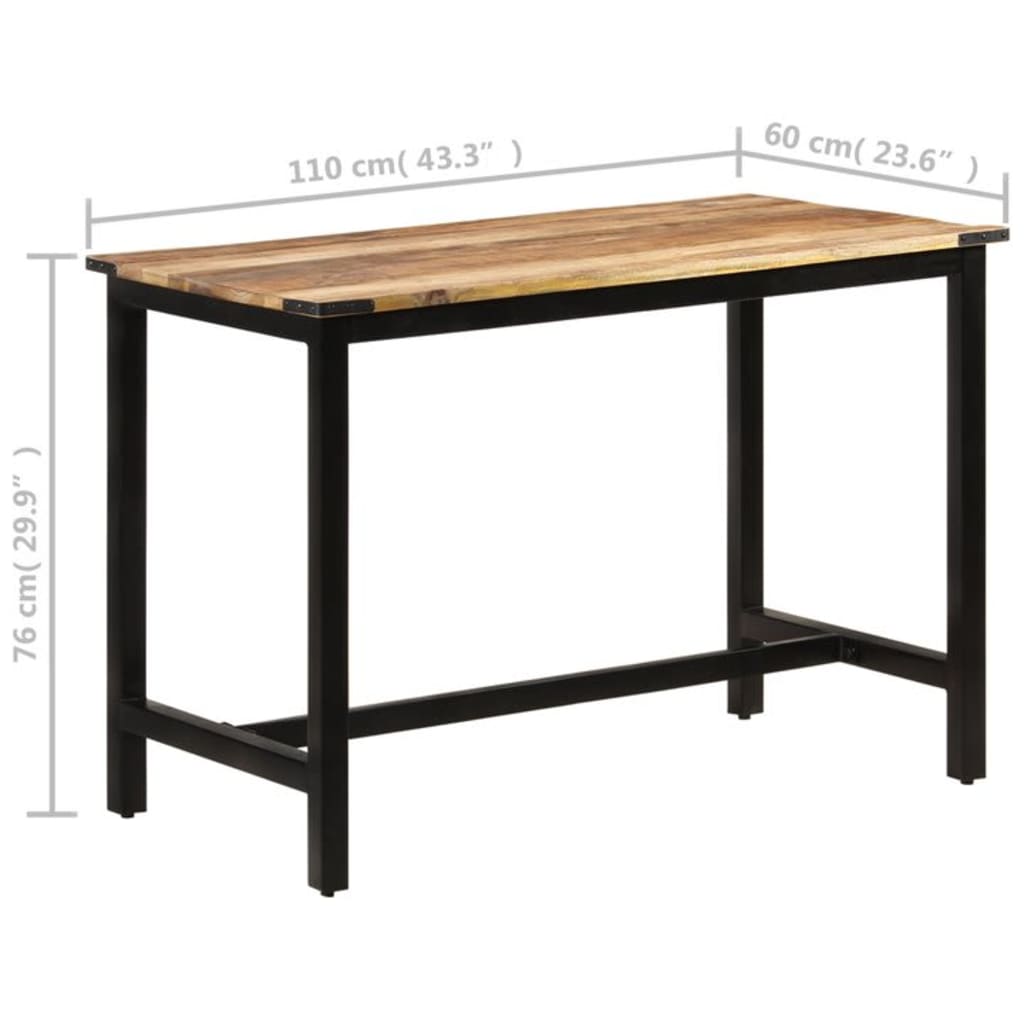 Matbord 110X60X76 Cm Massivt Mangoträ