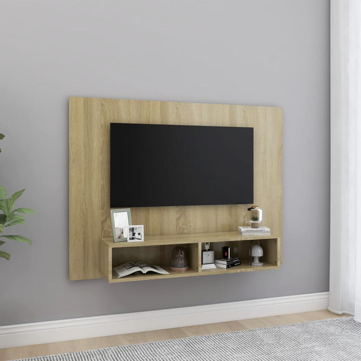 Väggmonterat Tv-Skåp 120X23,5X90 Cm Konstruerat Trä