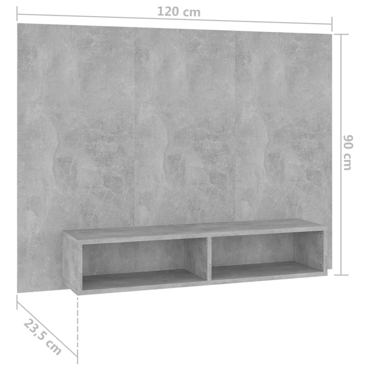 Väggmonterat Tv-Skåp 120X23,5X90 Cm Konstruerat Trä