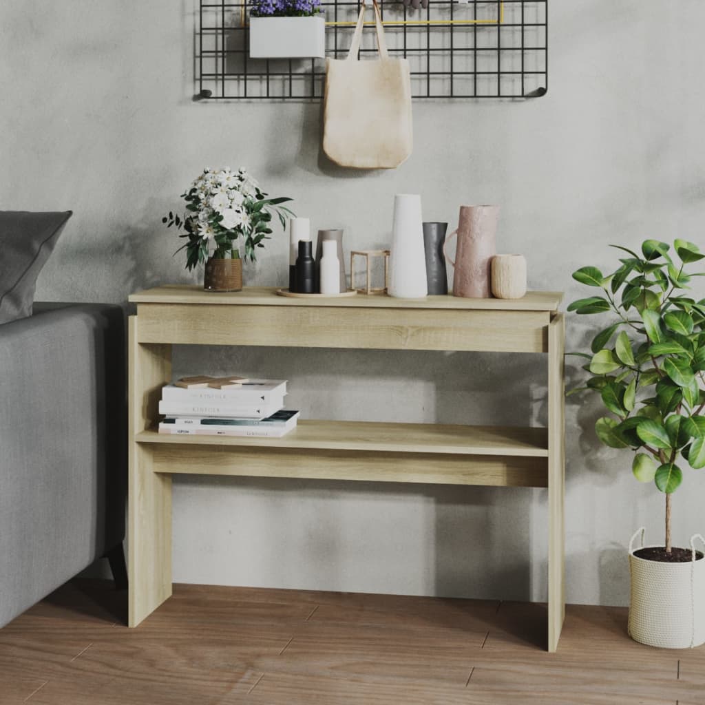 Konsolbord Åldrat Trä 102X30X80 Cm Konstruerat Trä