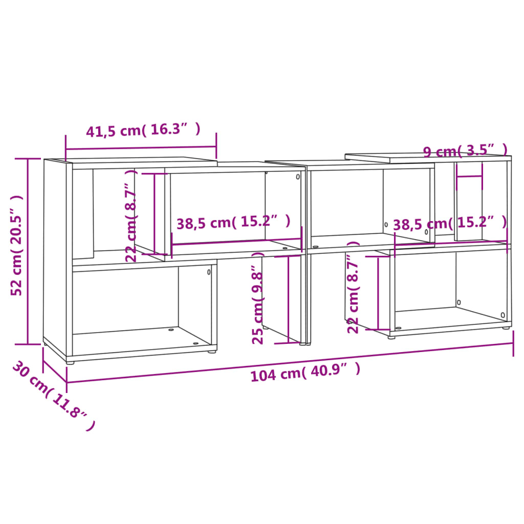 Tv-Bänk 104X30X52 Cm Konstruerat Trä