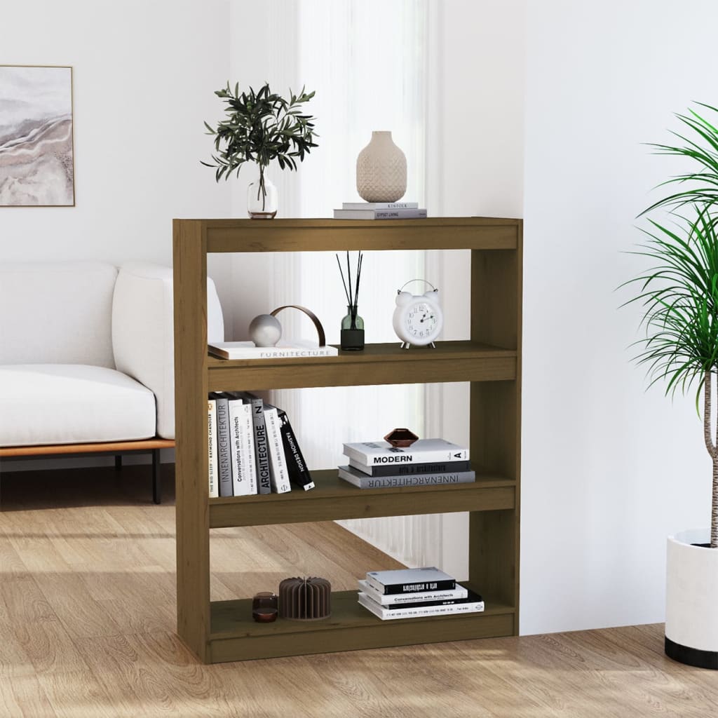 Bokhylla/Rumsavdelare 80X30X135,5 Cm Massiv Furu