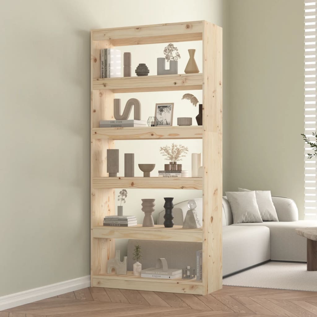 Bokhylla/Rumsavdelare 80X30X135,5 Cm Massiv Furu