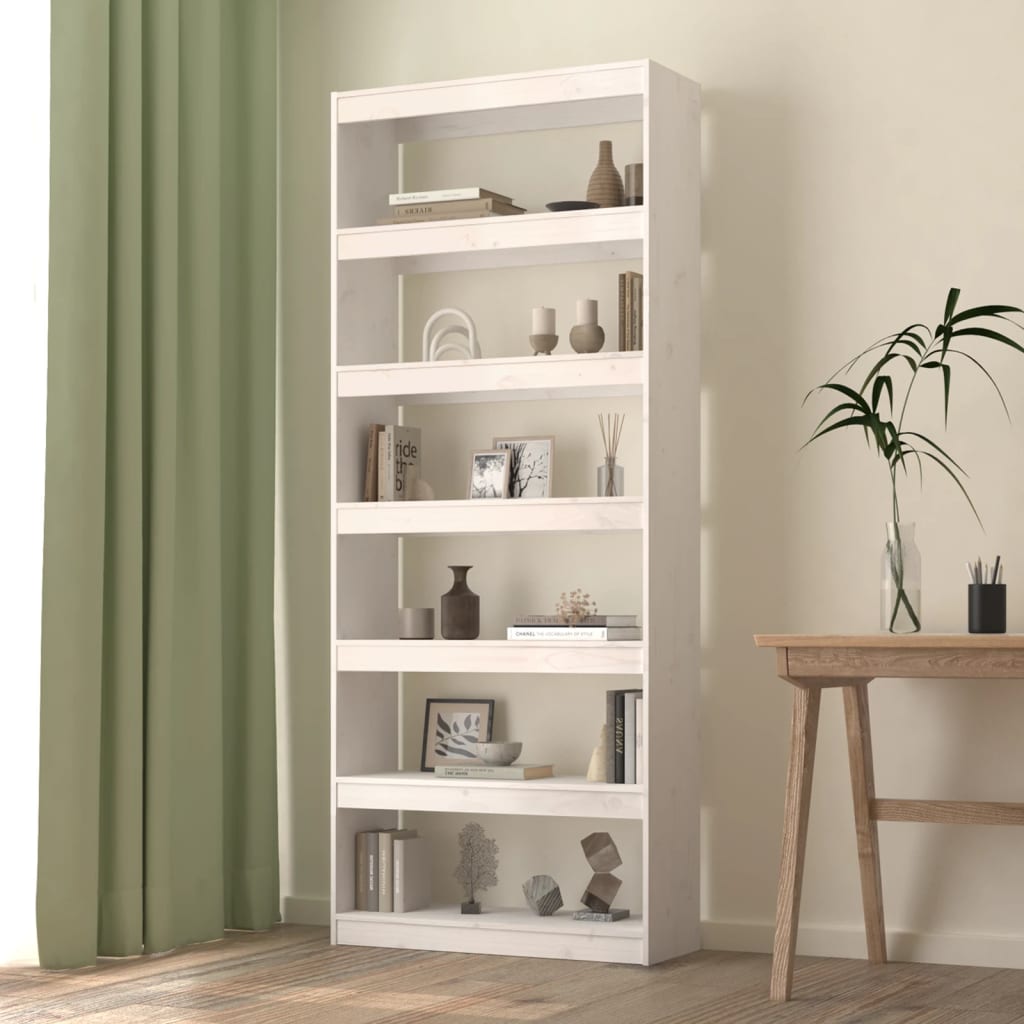 Bokhylla/Rumsavdelare 80X30X135,5 Cm Massiv Furu