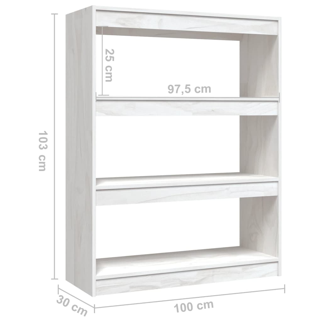 Bokhylla/Rumsavdelare 100X30X Massiv Furu