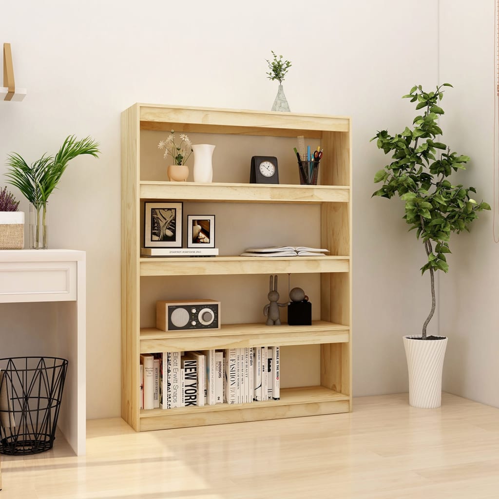 Bokhylla/Rumsavdelare 40X30X135,5 Cm Massiv Furu