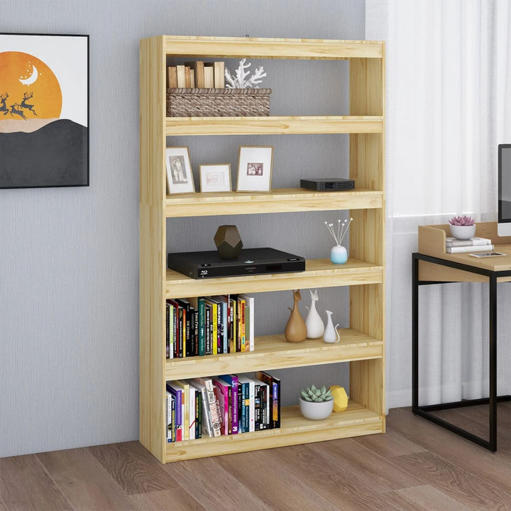 Bokhylla/Rumsavdelare 40X30X135,5 Cm Massiv Furu