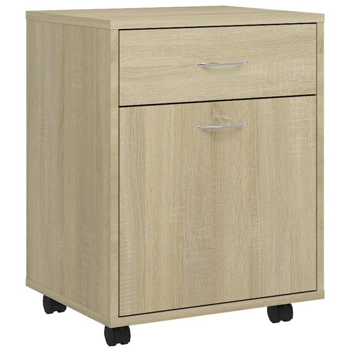 Skåp Med Hjul Sonoma-Ek 45X38X54 Cm Konstruerat Trä