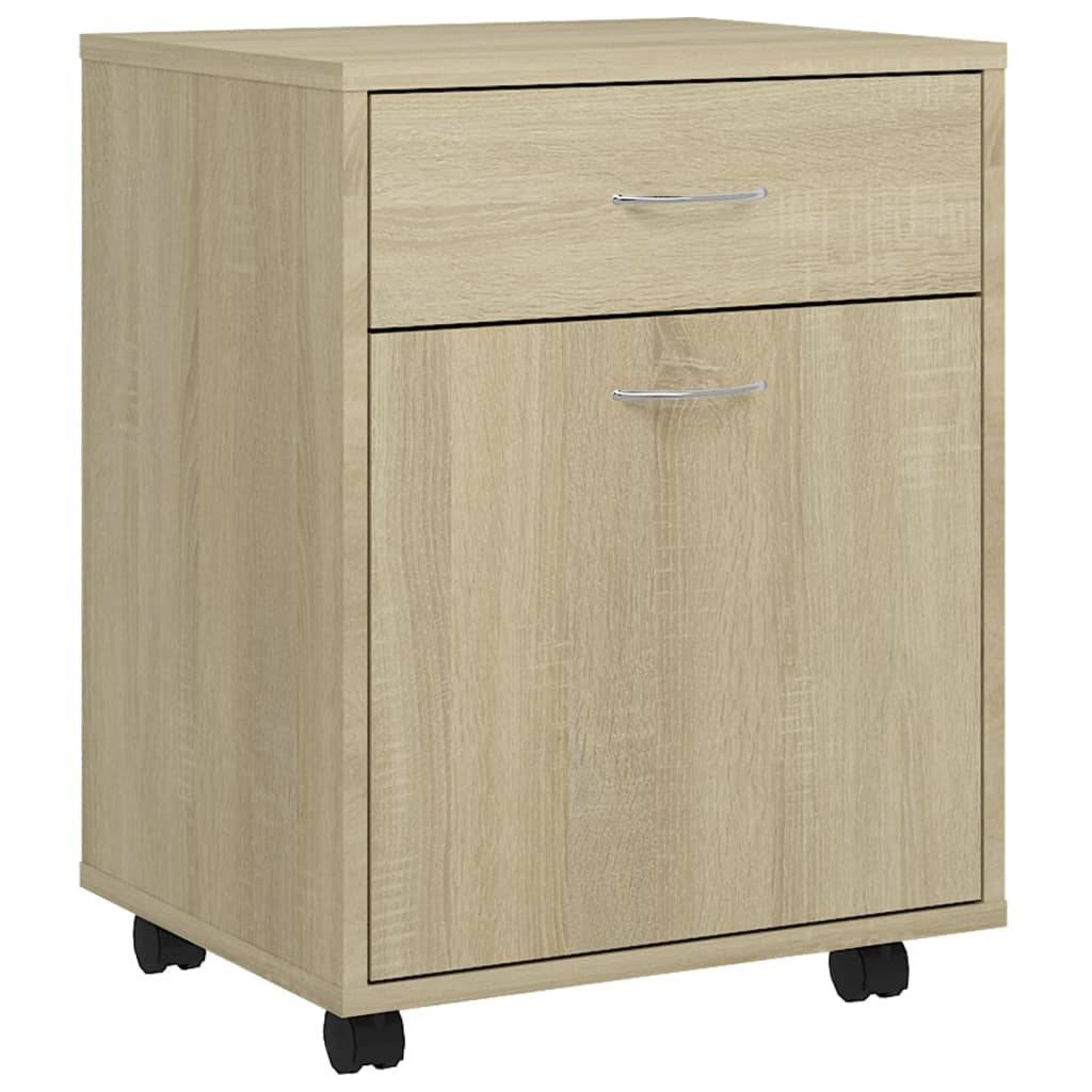 Skåp Med Hjul Sonoma-Ek 45X38X54 Cm Konstruerat Trä