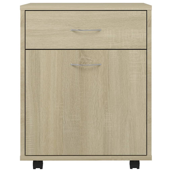 Skåp Med Hjul Sonoma-Ek 45X38X54 Cm Konstruerat Trä