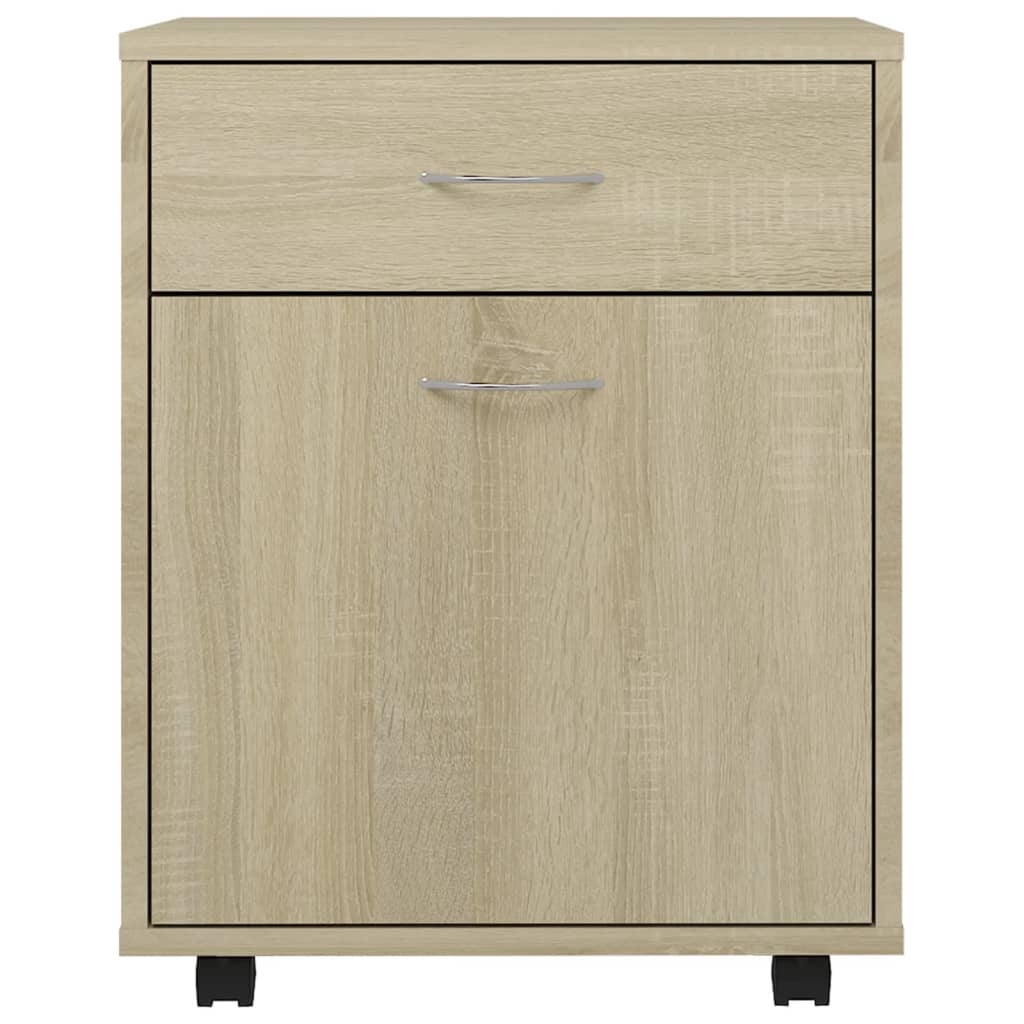 Skåp Med Hjul Sonoma-Ek 45X38X54 Cm Konstruerat Trä
