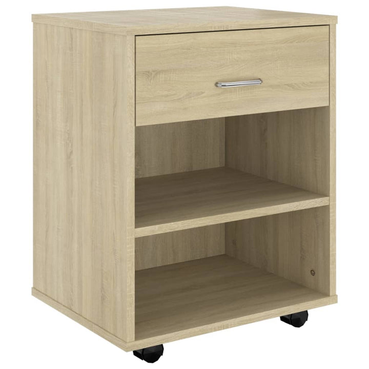 Skåp Med Hjul Sonoma-Ek 46X36X59 Cm Konstruerat Trä