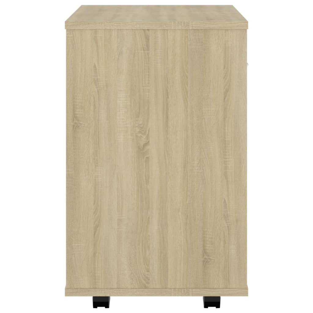 Skåp Med Hjul Sonoma-Ek 46X36X59 Cm Konstruerat Trä