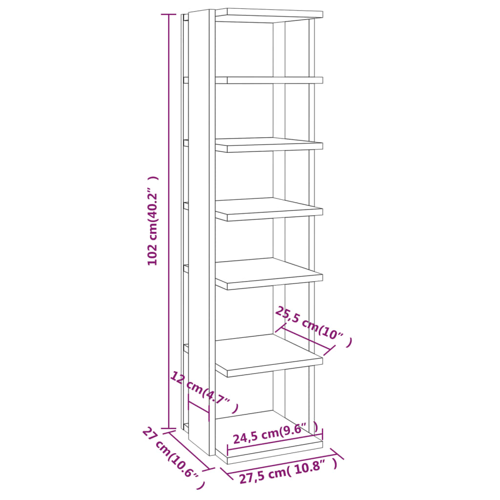 Skohyllor 2 St 27,5X27X102 Cm