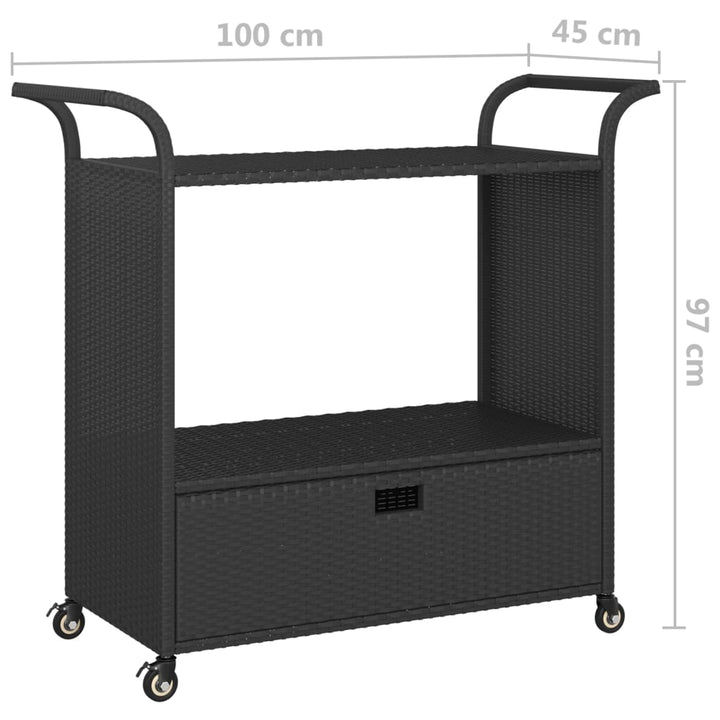 Serveringsvagn Med Låda 100X45X97 Cm Konstrotting