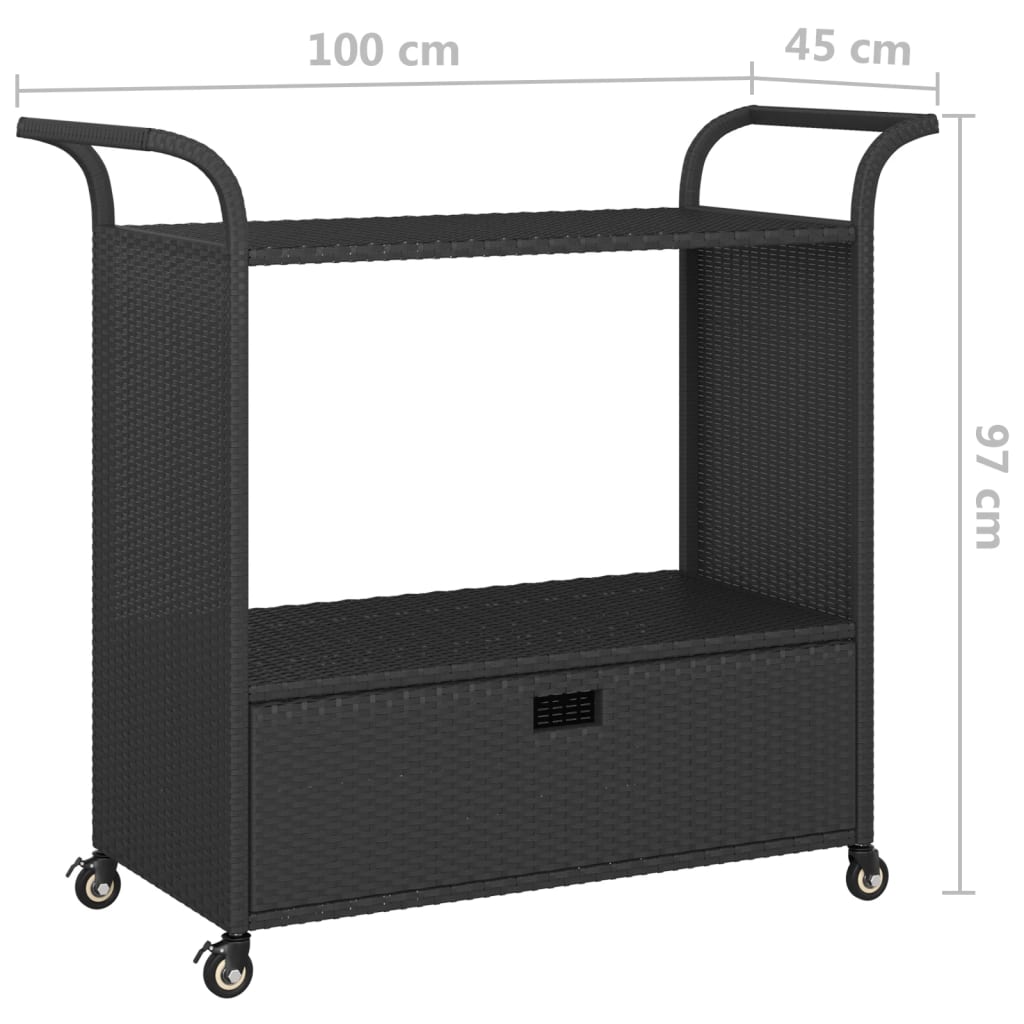 Serveringsvagn Med Låda 100X45X97 Cm Konstrotting
