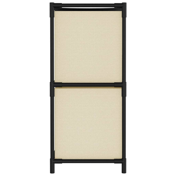Förvaringsskåp Med 4 Tygkorgar Gräddvit 63X30X71 Cm Stål