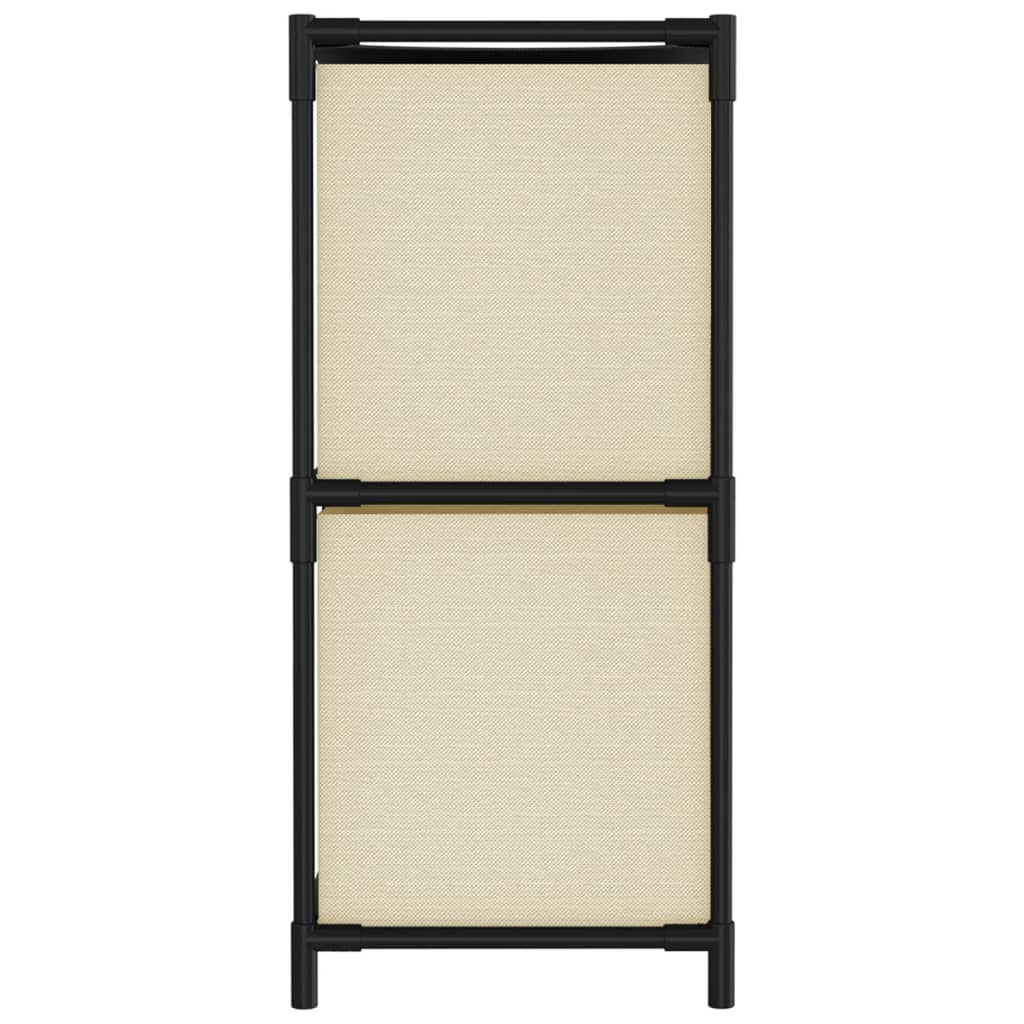 Förvaringsskåp Med 4 Tygkorgar Gräddvit 63X30X71 Cm Stål