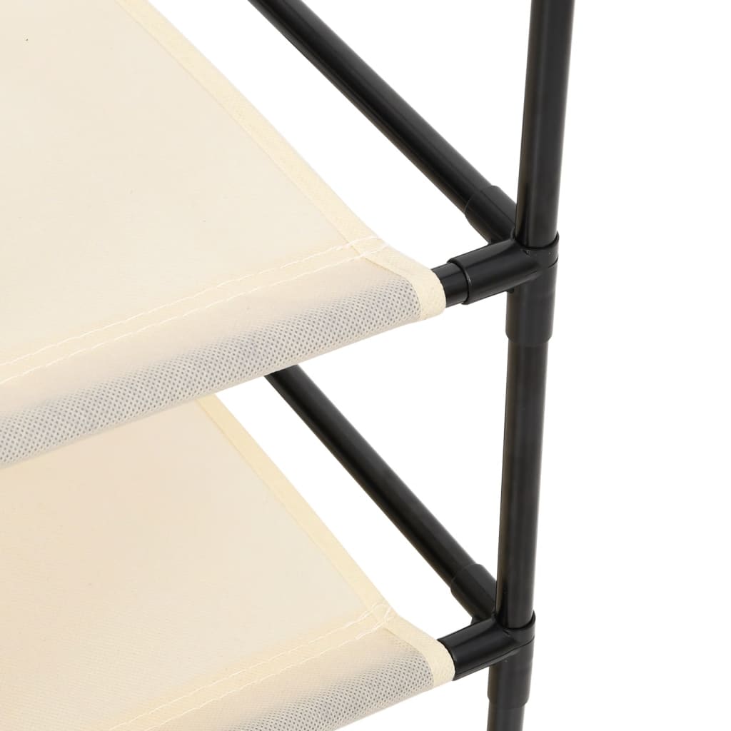 Förvaringsskåp Med 4 Tygkorgar Gräddvit 63X30X71 Cm Stål