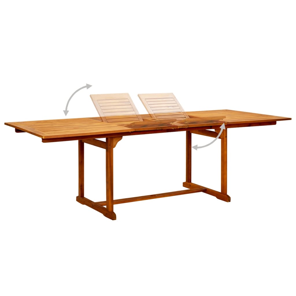 Trädgårdsbord (160-240)X100X75 Cm Massivt Akaciaträ