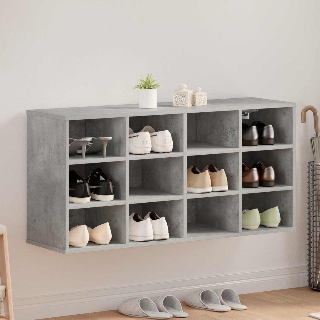 Skoskåp 103 X 30 X 51 Cm Konstruerat Trä Betonggrå