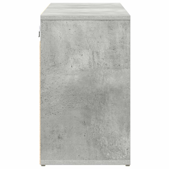 Skoskåp 103 X 30 X 51 Cm Konstruerat Trä Betonggrå