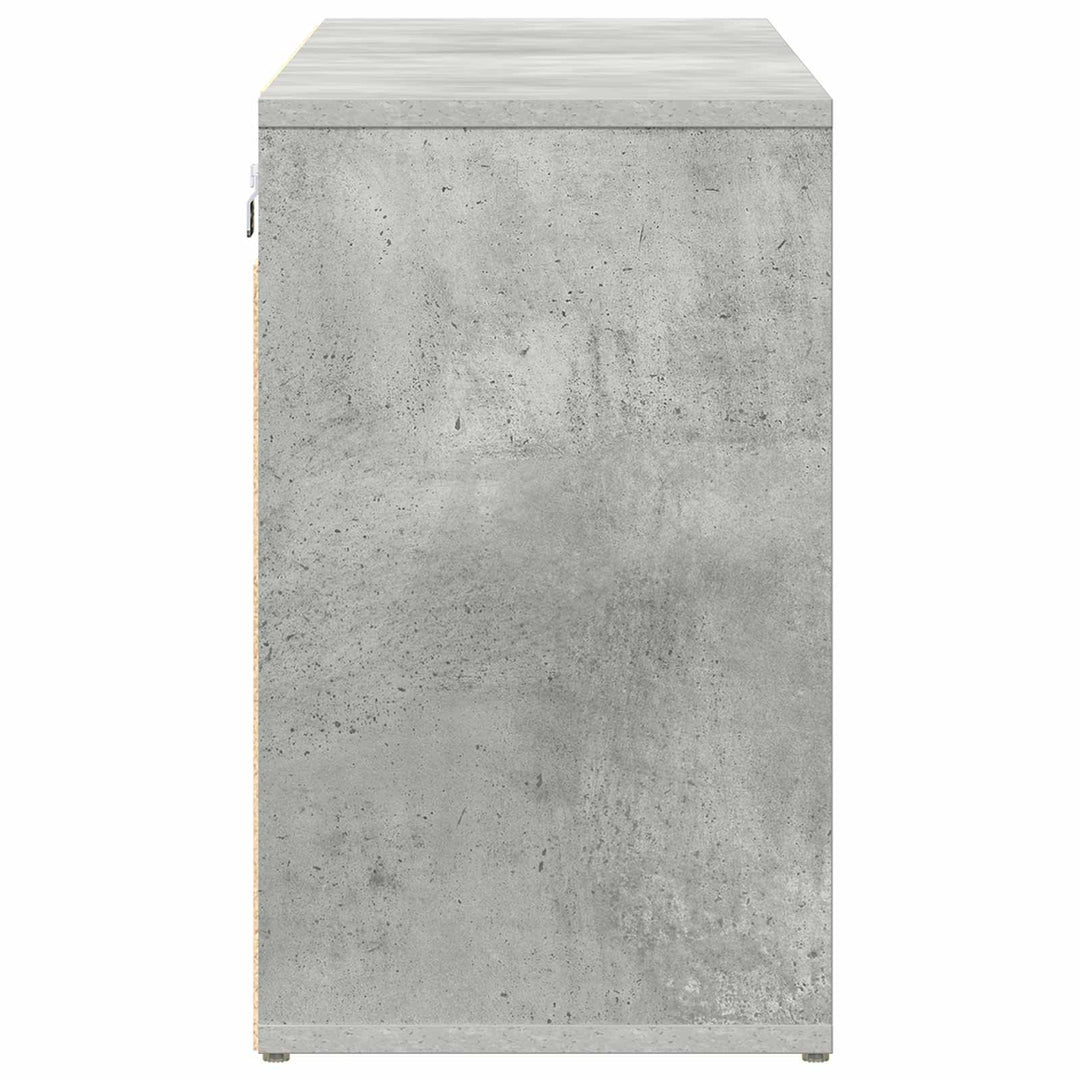 Skoskåp 103 X 30 X 51 Cm Konstruerat Trä Betonggrå