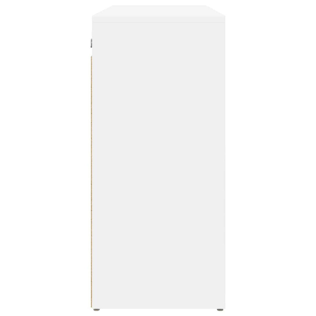 Skoskåp 77,5 X 30 X 67 Cm Konstruerat Trä Vit
