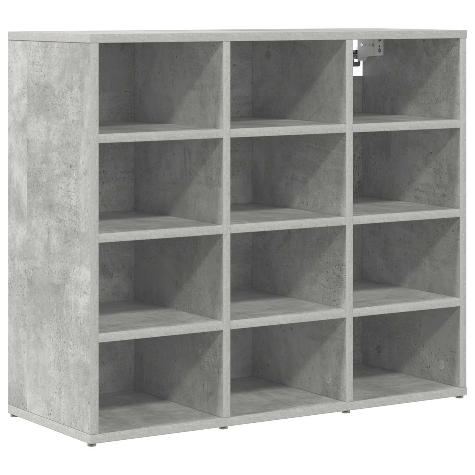 Skoskåp 77,5 X 30 X 67 Cm Konstruerat Trä Betonggrå
