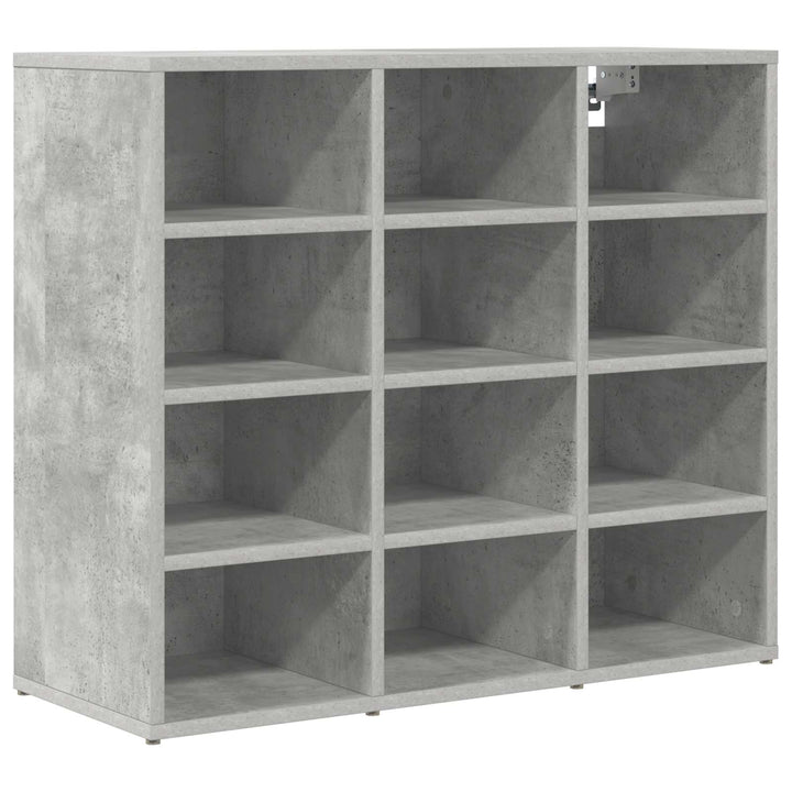 Skoskåp 77,5 X 30 X 67 Cm Konstruerat Trä Betonggrå