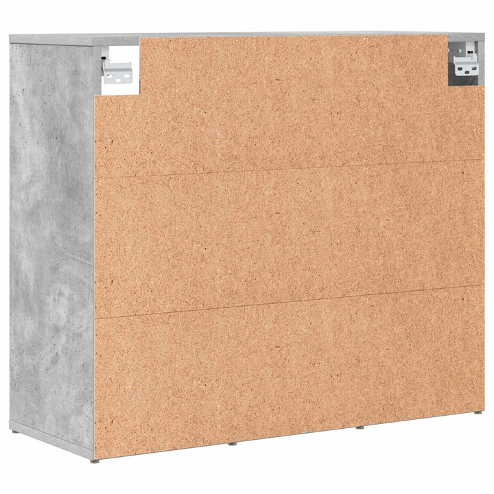 Skoskåp 77,5 X 30 X 67 Cm Konstruerat Trä Betonggrå