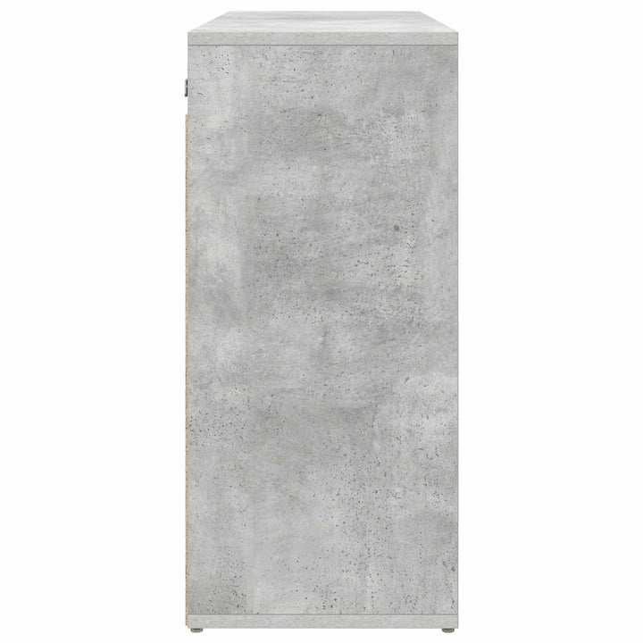 Skoskåp 77,5 X 30 X 67 Cm Konstruerat Trä Betonggrå