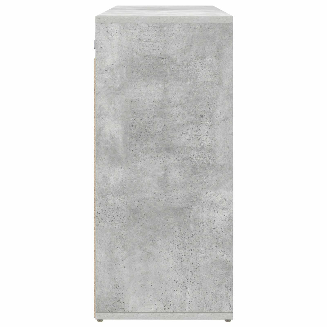 Skoskåp 77,5 X 30 X 67 Cm Konstruerat Trä Betonggrå