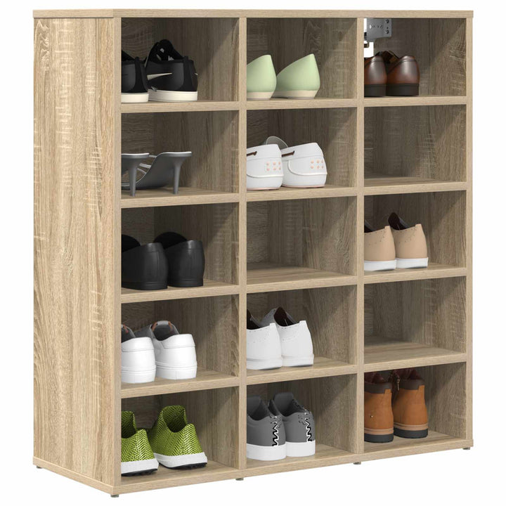 Skoskåp 77,5 X 30 X 83,5 Cm Konstruerat Trä Sonoma-Ek