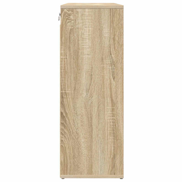 Skoskåp 77,5 X 30 X 83,5 Cm Konstruerat Trä Sonoma-Ek