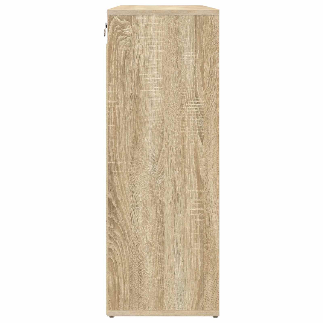 Skoskåp 77,5 X 30 X 83,5 Cm Konstruerat Trä Sonoma-Ek