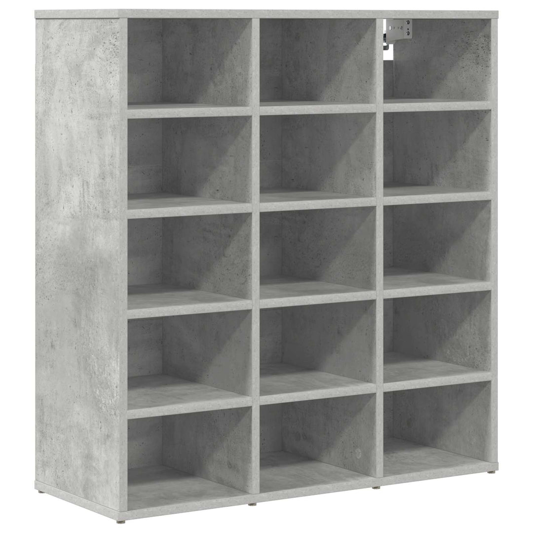 Skoskåp 77,5 X 30 X 83,5 Cm Konstruerat Trä Betonggrå
