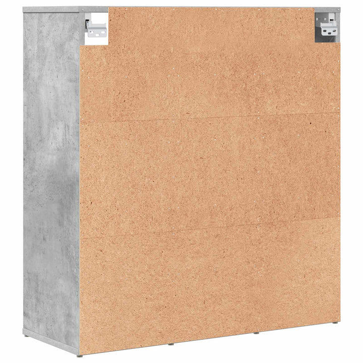 Skoskåp 77,5 X 30 X 83,5 Cm Konstruerat Trä Betonggrå